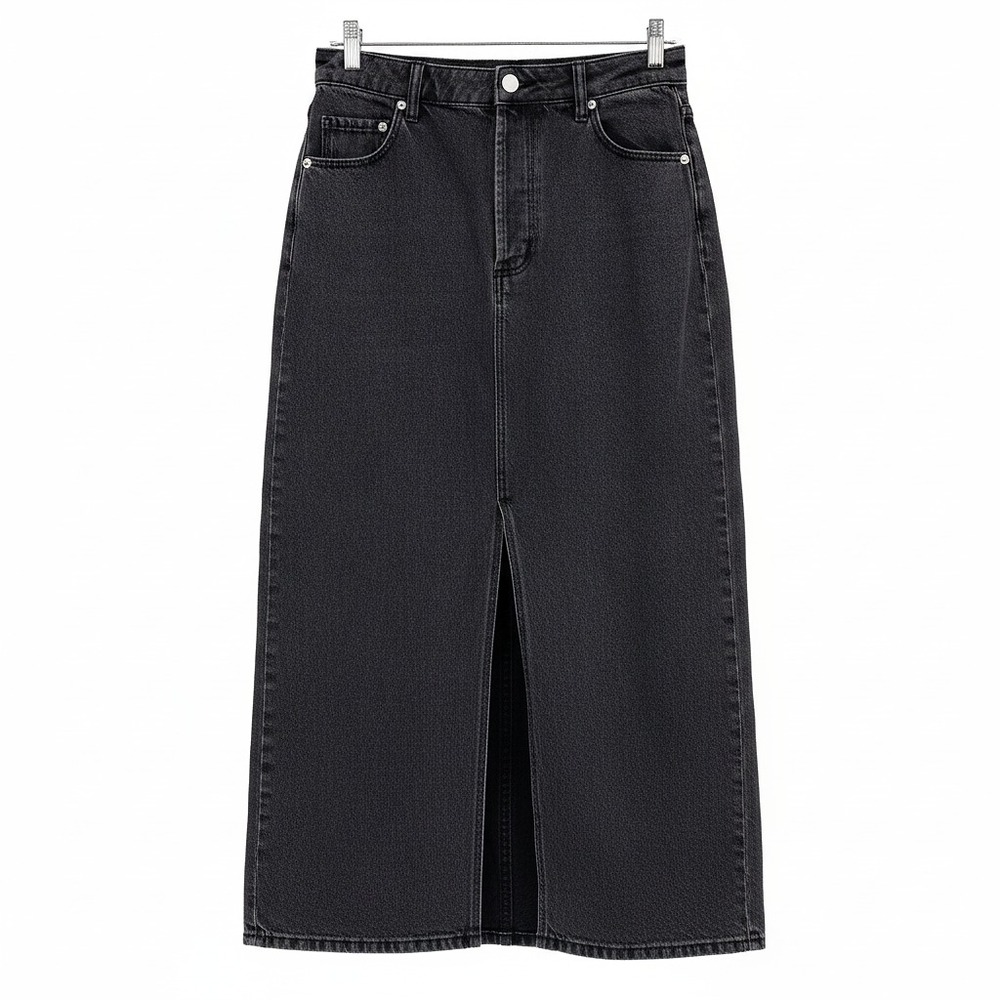 ROLLA'S Black Denim Midi Skirt Denim | Womens 27
